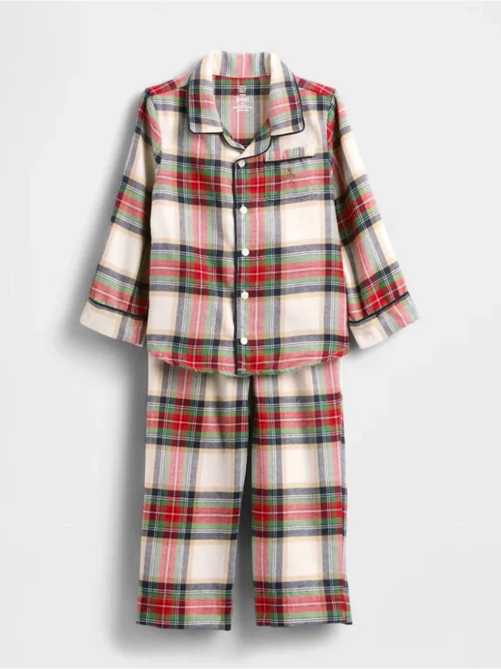 Gap Red Check Christmas Panamas Beige Size 10 NWT IN PACKAGE